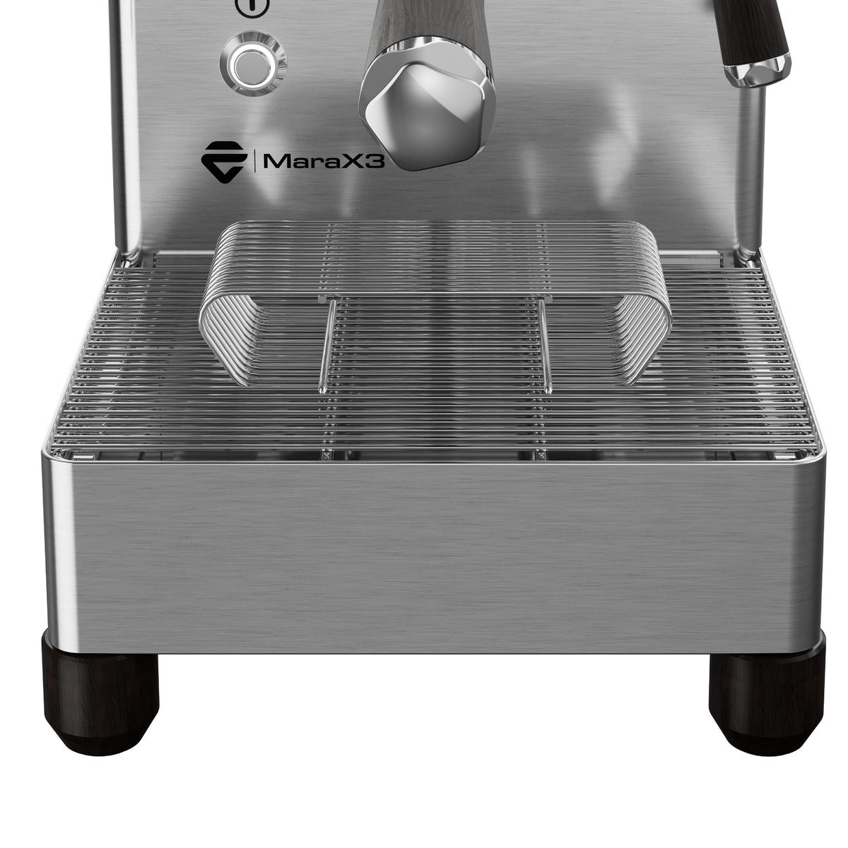 Lelit MaraX3 redesigned drip tray with wire grate