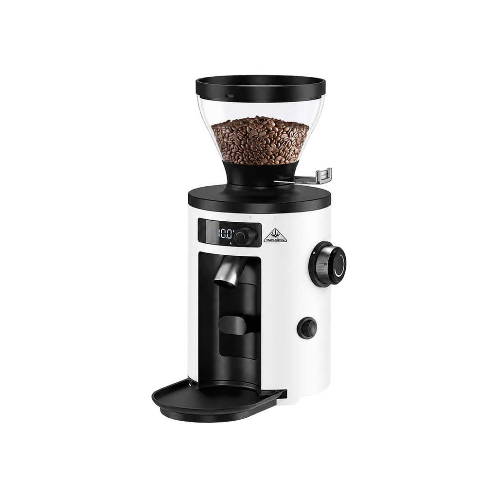 Mahlkonig X54 Coffee Grinder — White matched product view, transparent background