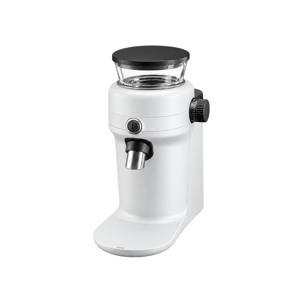 Mahlkonig X64 SD Single Dose Espresso Grinder — White matched product view, transparent background