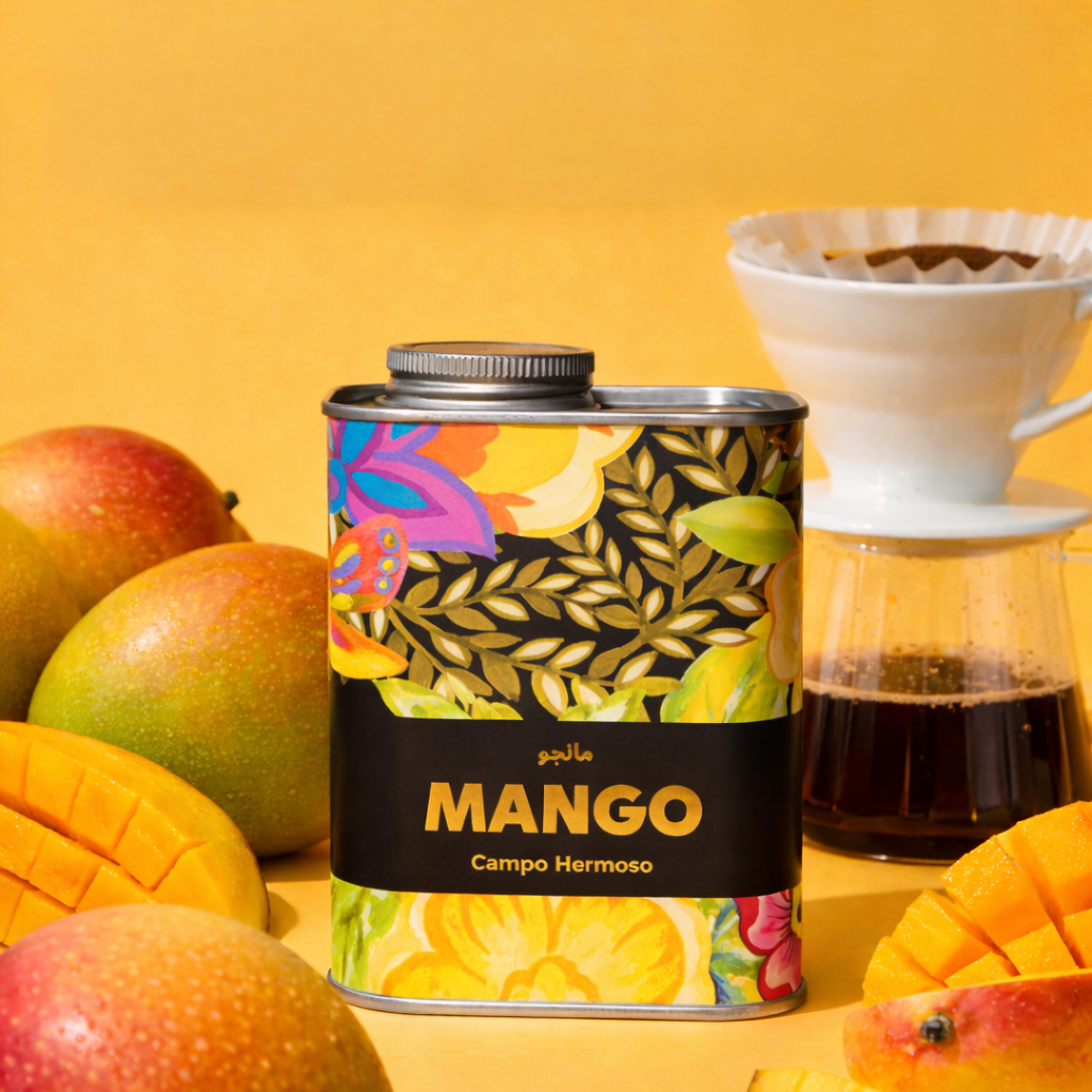 Mango co-fermented Colombian coffee by Emirati Coffee Co