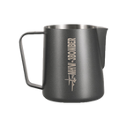 MHW-3Bomber - Milk Pitcher 3.0 450ml - Matte Black Round Spout — square product photo with transparent padding