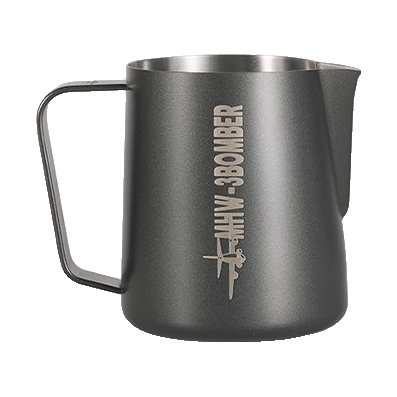 MHW-3Bomber - Milk Pitcher 3.0 450ml - Matte Black Round Spout