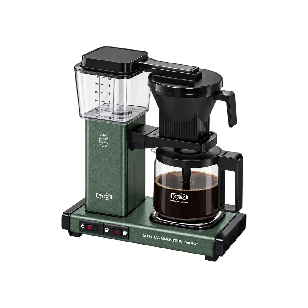 Moccamaster KBG Select Coffee Machine — Forest Green — matching product angle on transparent background