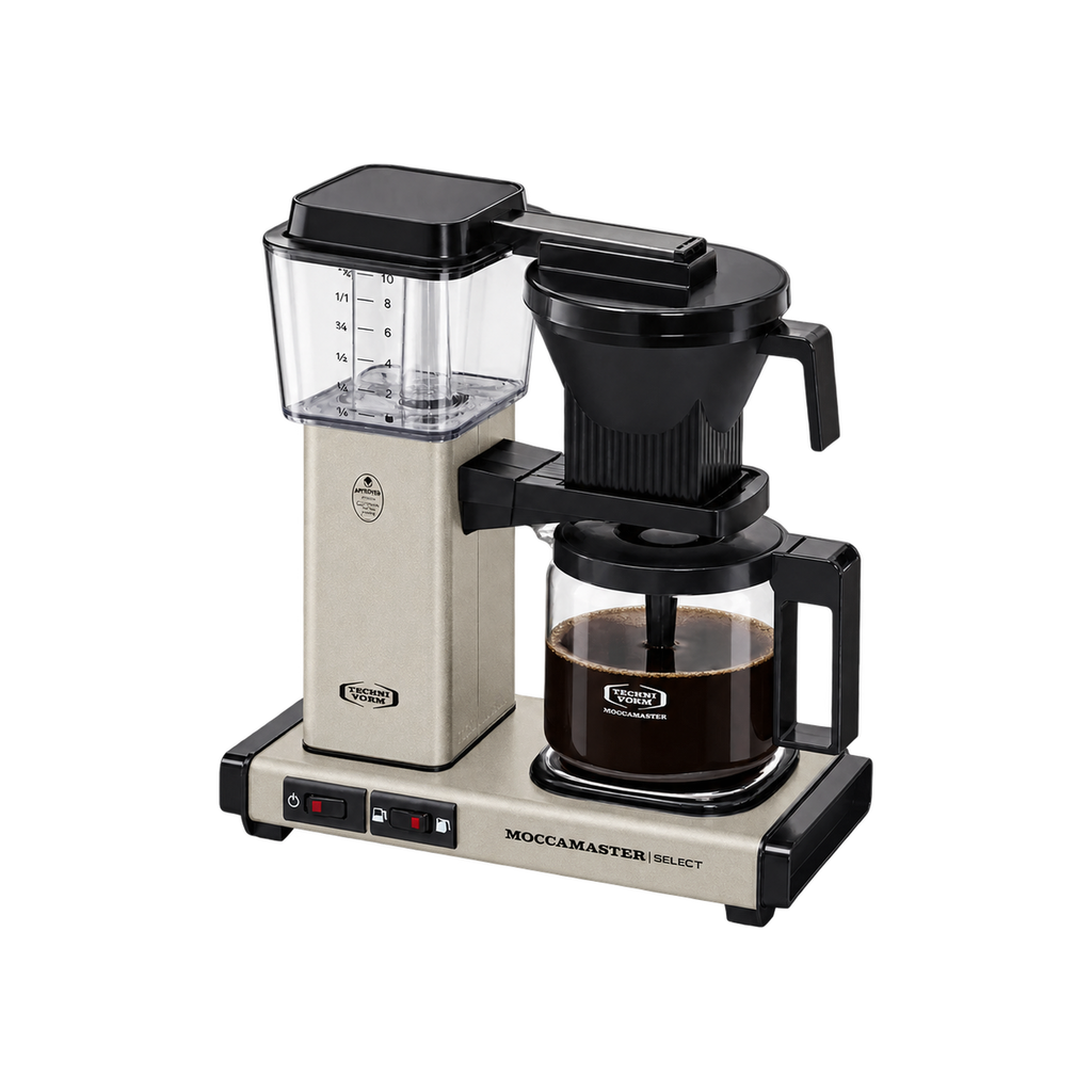 Moccamaster KBG Select Coffee Machine — Sandstorm — matching product angle on transparent background