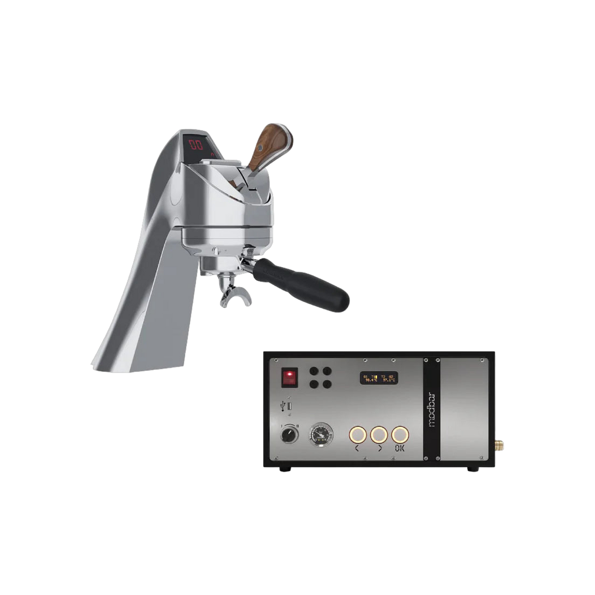 Modbar Espresso AV 220V CE Chrome — square product photo with transparent padding