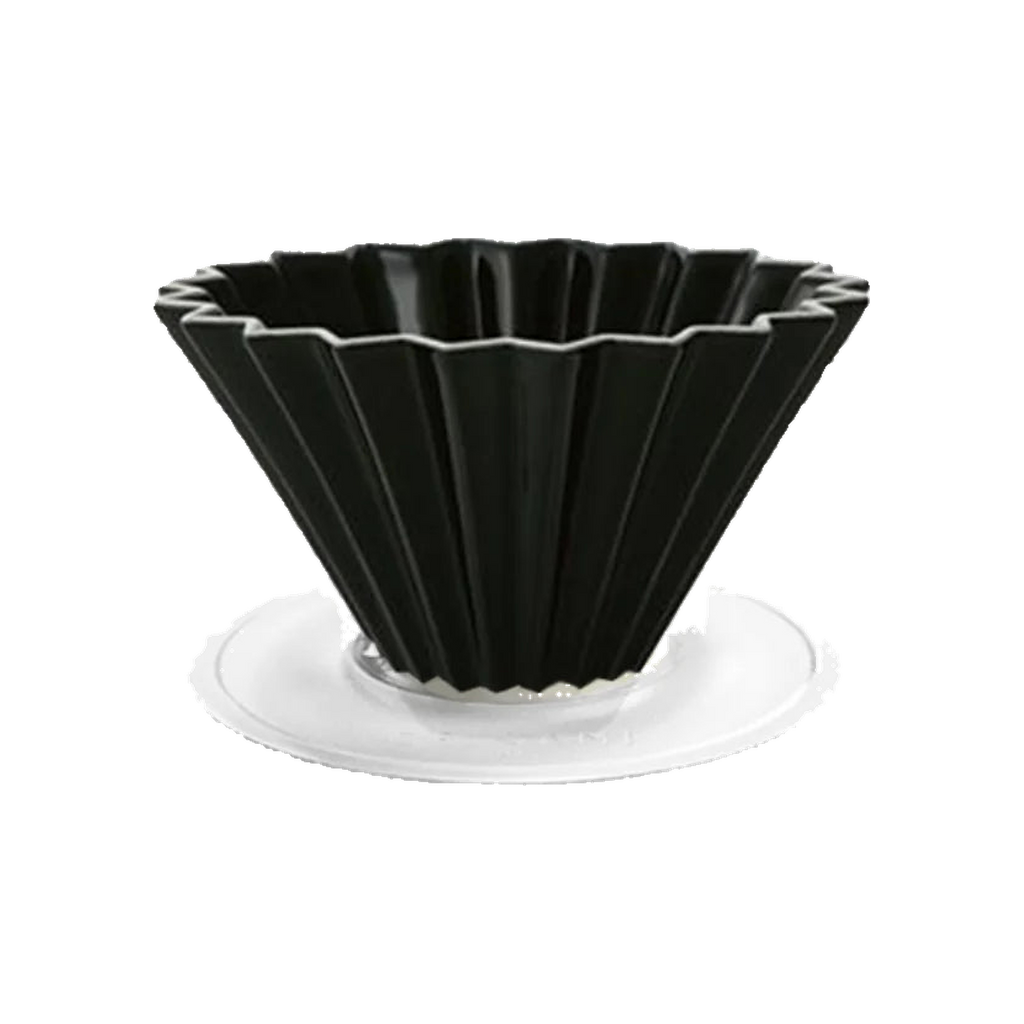Origami Dripper M with Plastic Holder — product view on transparent background