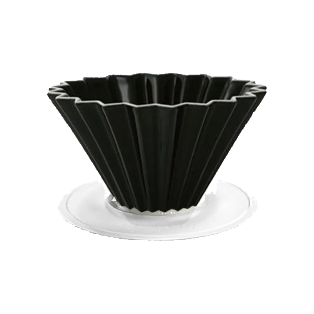 Origami Dripper M with Plastic Holder — product view on transparent background