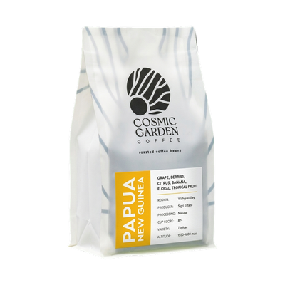 Papua New Guinea Sigri Estate — upright transparent coffee hero