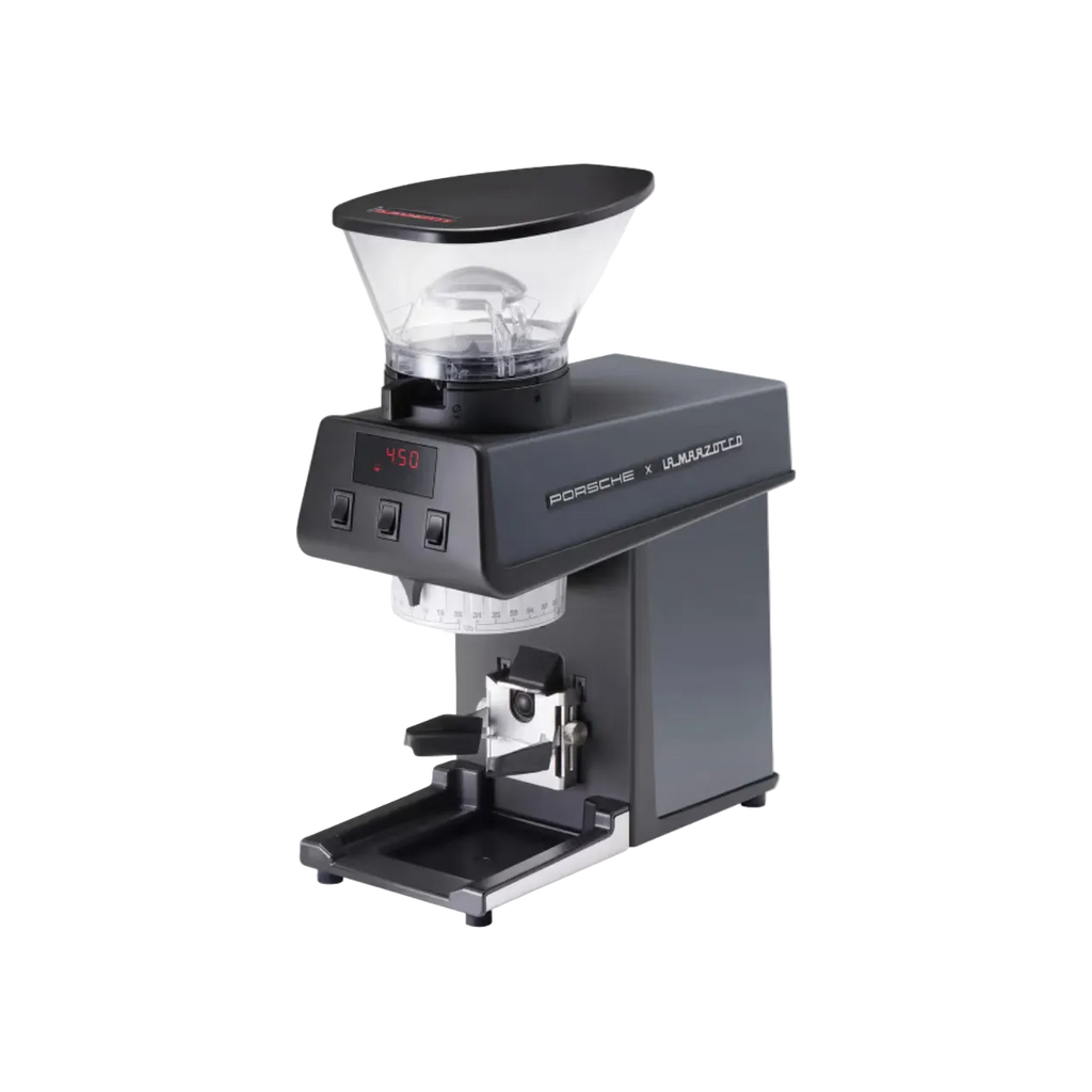 Porsche x La Marzocco Pico Espresso Grinder — product view on transparent background