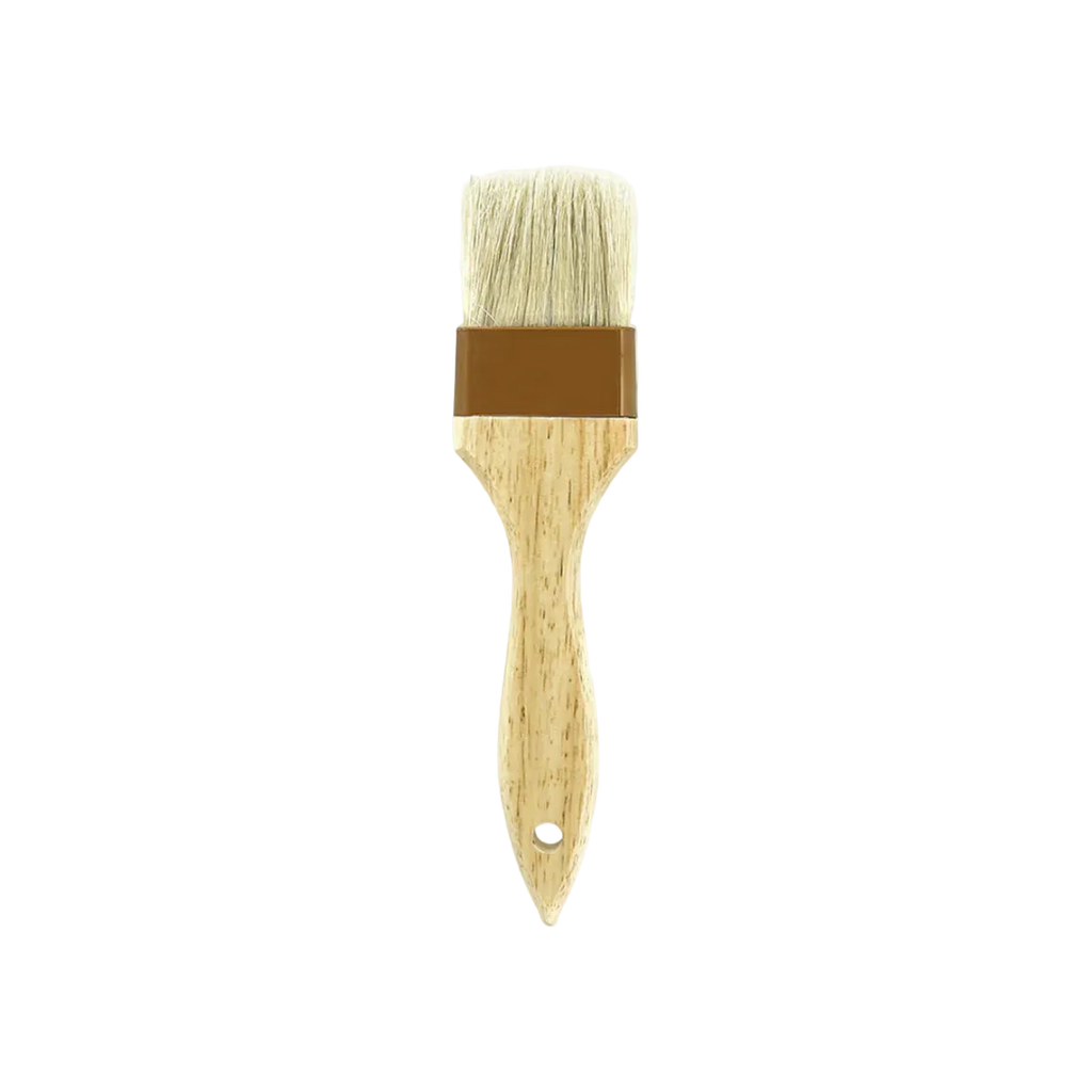 Precise Wide Flat Brush with Natural Bristles and Wooden Handle — square product photo with transparent padding