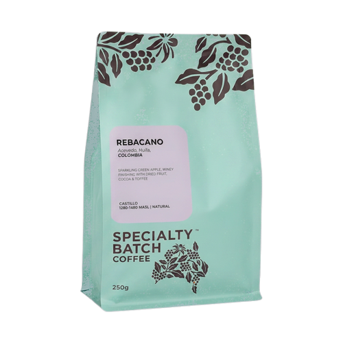 Rebacano — upright transparent coffee hero