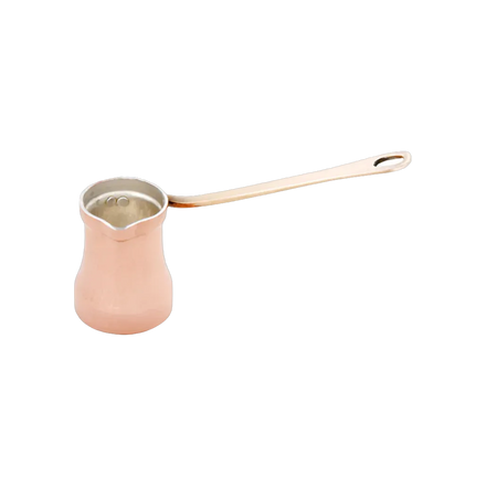 SOY Copper Cezve Turkish Coffee Pot Silver Lining – Right Handed