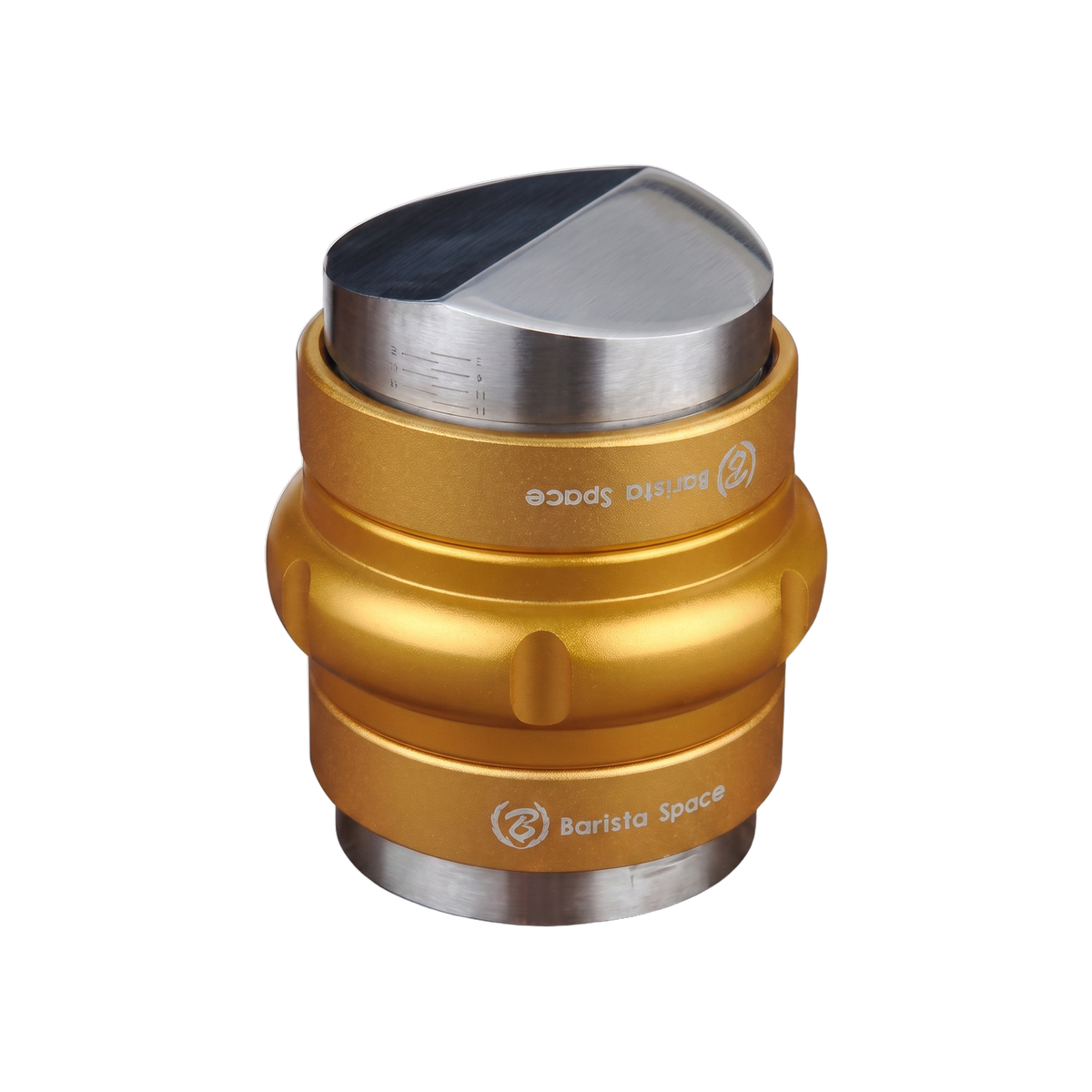 Barista Space 2-In-1 58mm Coffee Tamper Distribution Tool — square product photo with transparent padding