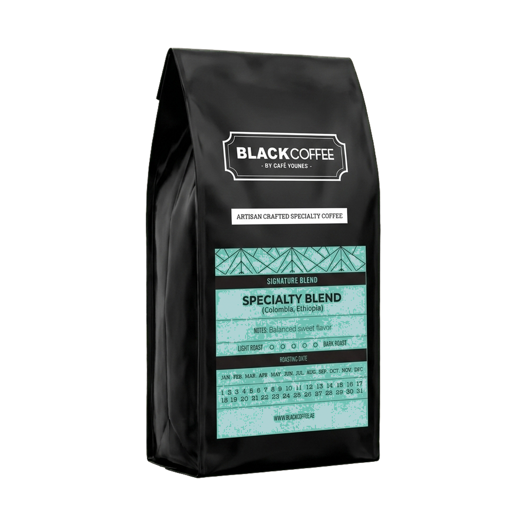 The Specialty Blend — upright transparent coffee hero