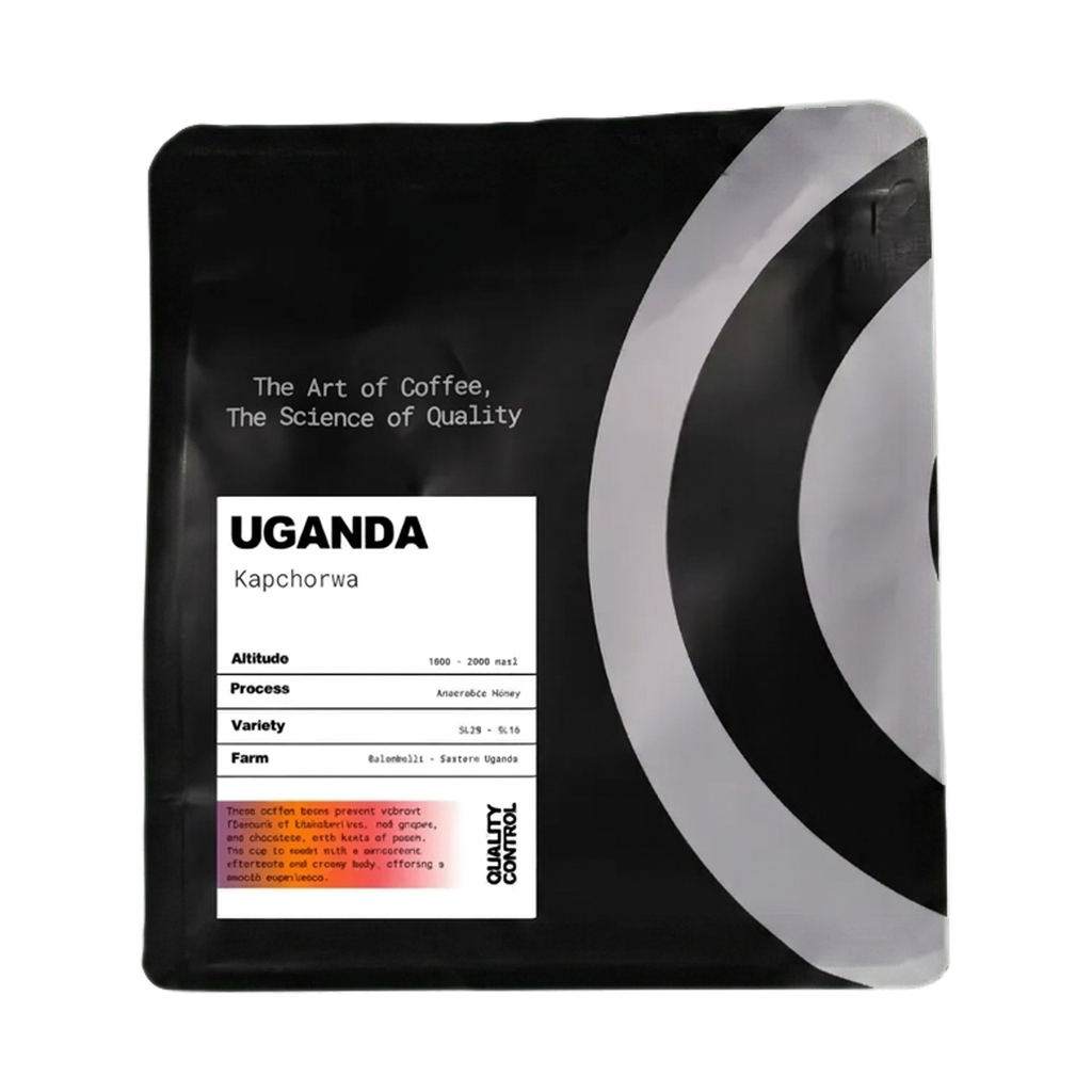 Uganda Kapchorwa — upright transparent coffee hero