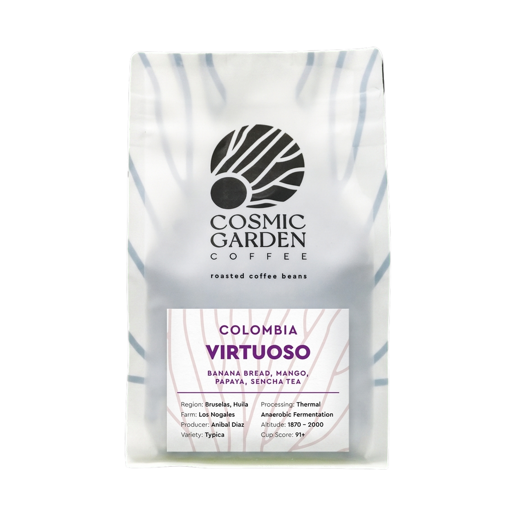 Virtuoso — upright transparent coffee hero