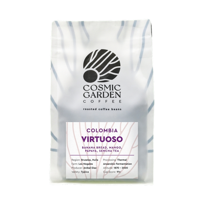 Virtuoso — upright transparent coffee hero