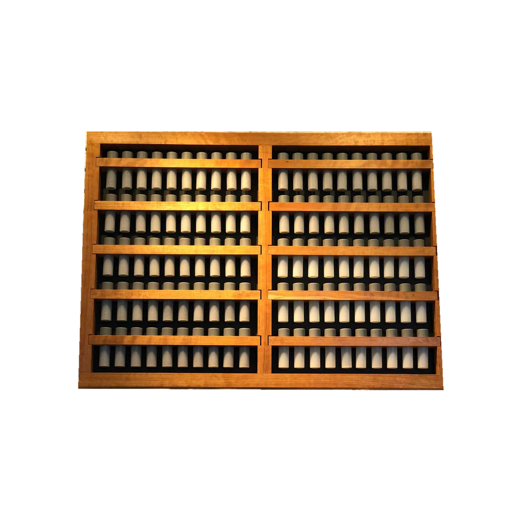 Weber Workshops Bean Cellar Wall Rack in white oak, mounted