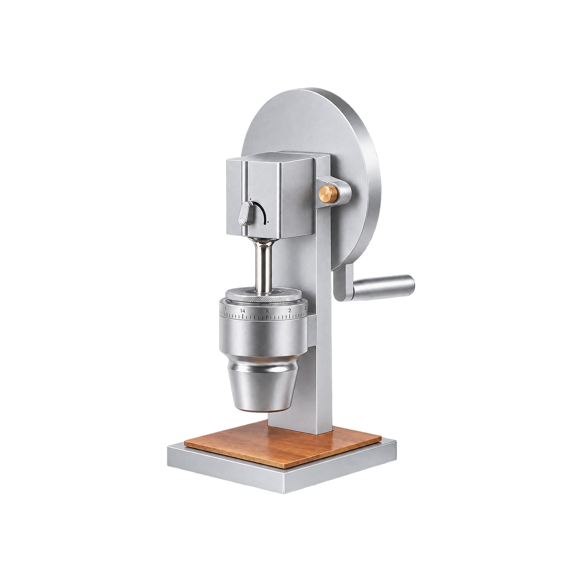 Weber Workshops HG-2 Manual Coffee Grinder — Silver matched product view, transparent background