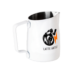 WPM #06 Round Spout Pitcher - "Latte Art With Soul" — square product photo with transparent padding