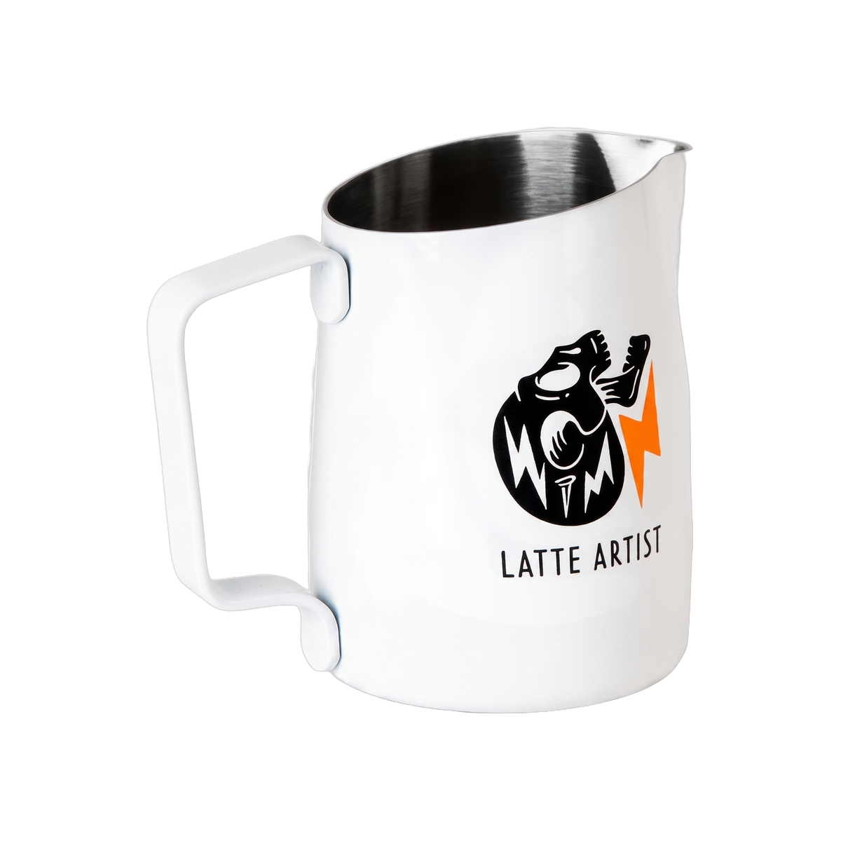 WPM #06 Round Spout Pitcher - "Latte Art With Soul" — square product photo with transparent padding