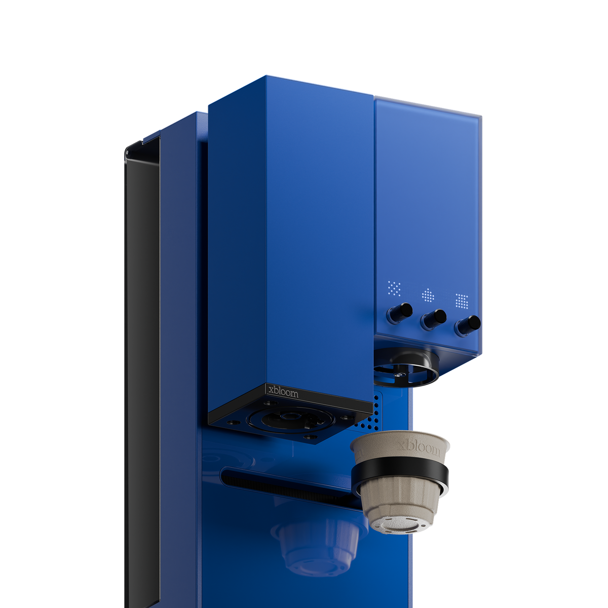 xBloom Studio in Offline Blue, three-quarter view