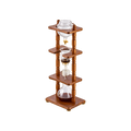 Yama 6-8 Cup Cold Drip Maker Curved Brown Wood Frame — product view on transparent background