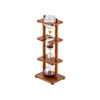 Yama 6-8 Cup Cold Drip Maker Curved Brown Wood Frame — product view on transparent background