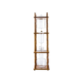Yama Glass 25 Cup Cold Drip Maker Curved Brown Wood Frame — square product photo with transparent padding