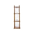 Yama Glass 25 Cup Cold Drip Maker Curved Brown Wood Frame — square product photo with transparent padding