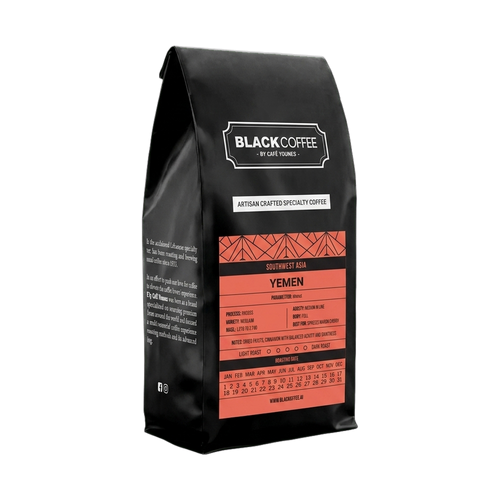 Yemen Haraaz — upright transparent coffee hero