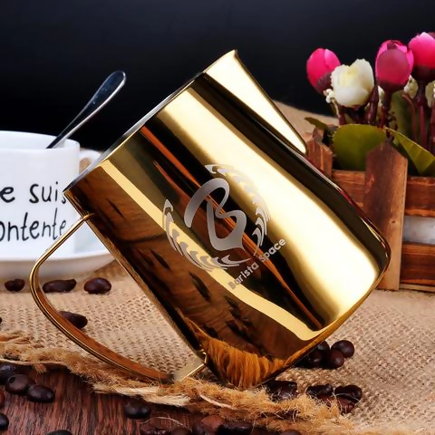 Barista Space Pitcher 350ml - BeanBurds Saraya Coffee Golden Pitcher 350ml