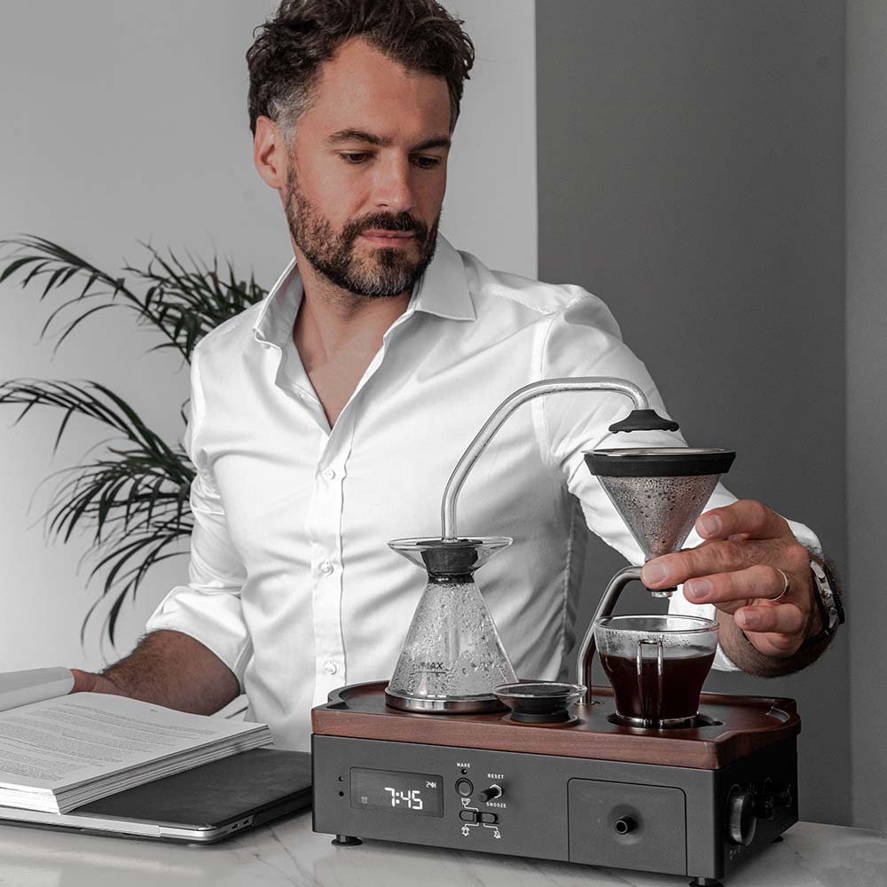 Barisieur Tea & Coffee Alarm Clock by Joy Resolve - BeanBurds Joy Resolve Black