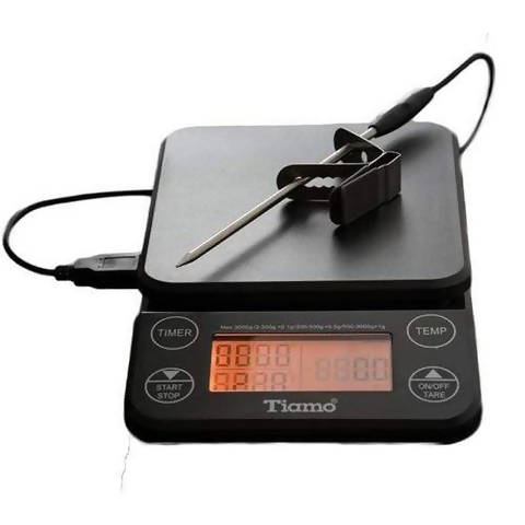 Tiamo Digital Scale 3 in 1（Timer / Scales / Thermometer） - BeanBurds Saraya Coffee 3 in 1 coffee scale