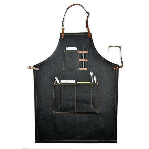 Barista Space Apron - BeanBurds Saraya Coffee Black Barista Apron