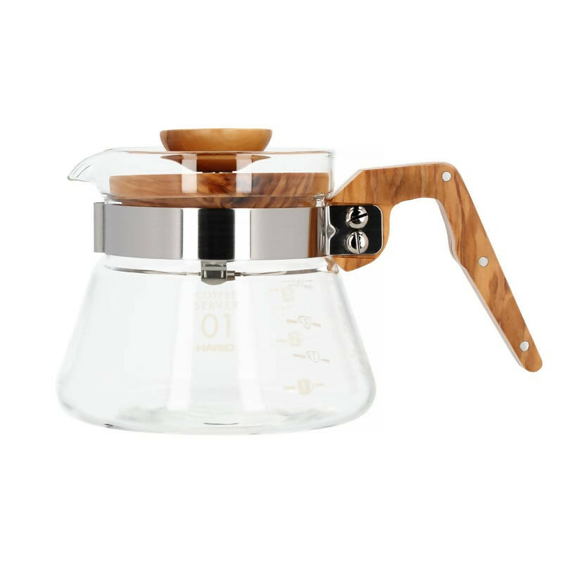 Hario Coffee Server 400ml - Olive Wood - BeanBurds CoffeeDesk Server