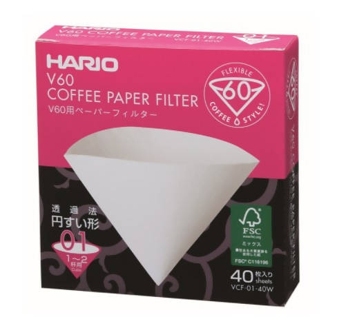 Hario V60-01 Paper Filters - BeanBurds CoffeeDesk 40pcs Coffee Machines and Equipment
