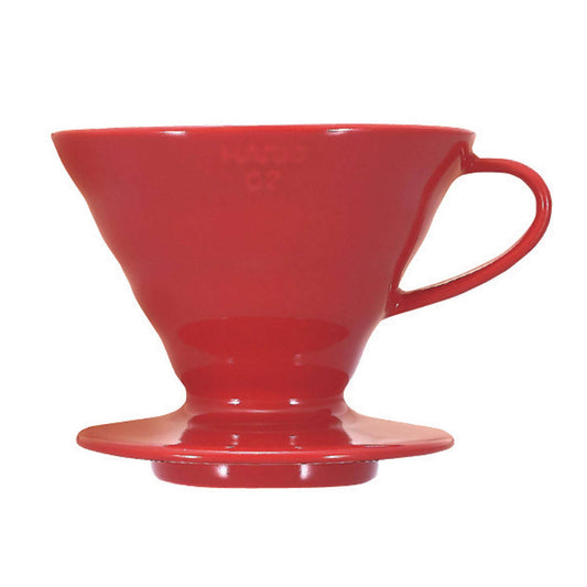 Hario V60 Ceramic Coffee Dripper - BeanBurds CoffeeDesk V60 - 02 Red Dripper