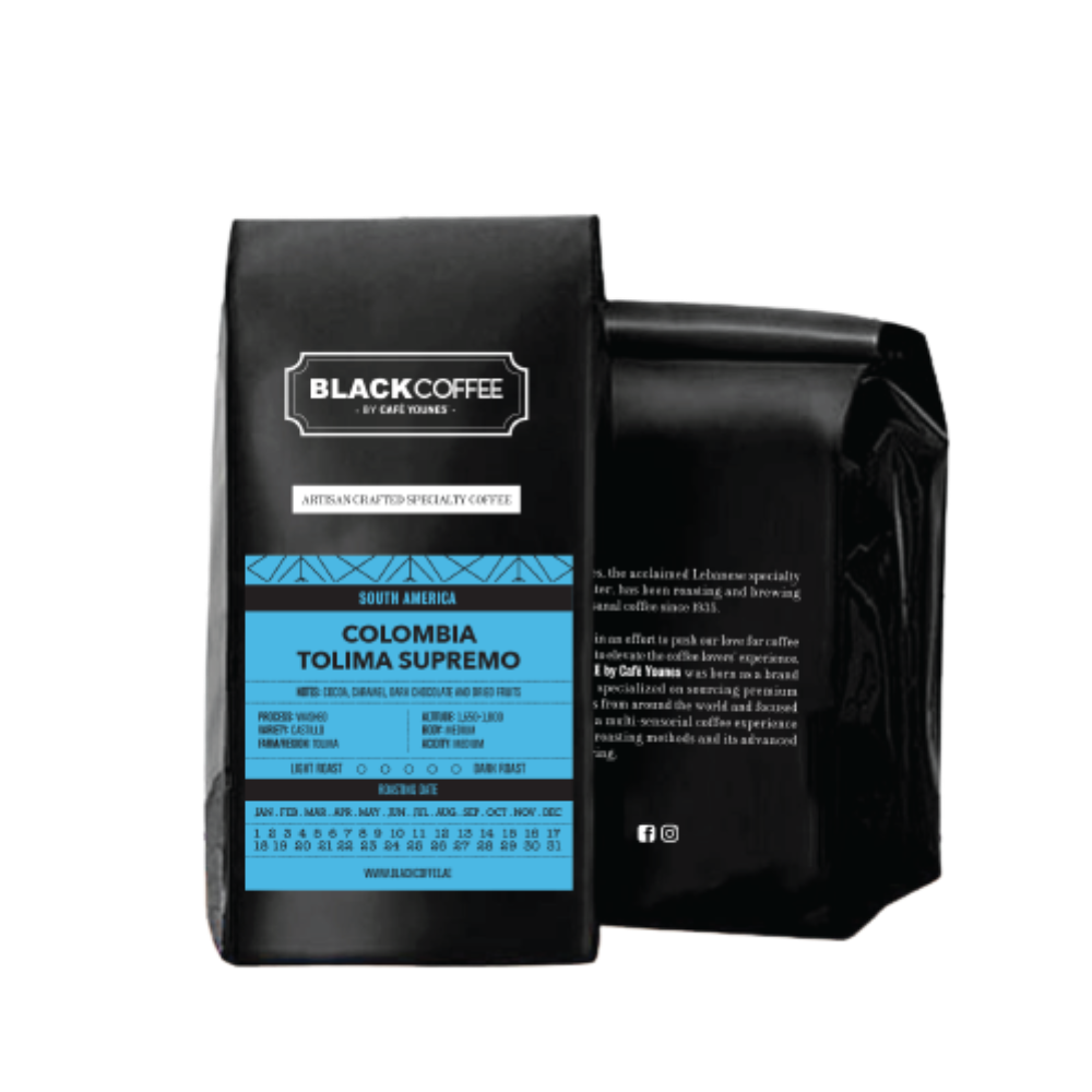 Colombia Supremo - BeanBurds Black Coffee By Cafe Younes 250g (10 - 12 cups) / Whole beans Coffee Beans