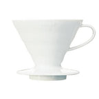 Hario V60 Ceramic Coffee Dripper - BeanBurds CoffeeDesk V60 - 02 White Coffee Machines and Equipment