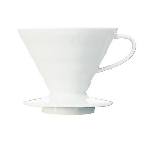 Hario V60 Ceramic Coffee Dripper - BeanBurds CoffeeDesk V60 - 02 White Coffee Machines and Equipment