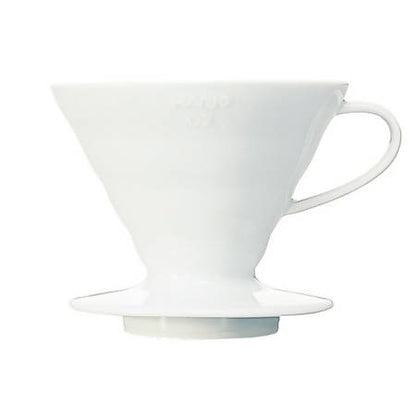 Hario V60 Ceramic Coffee Dripper - BeanBurds CoffeeDesk V60 - 02 White Dripper