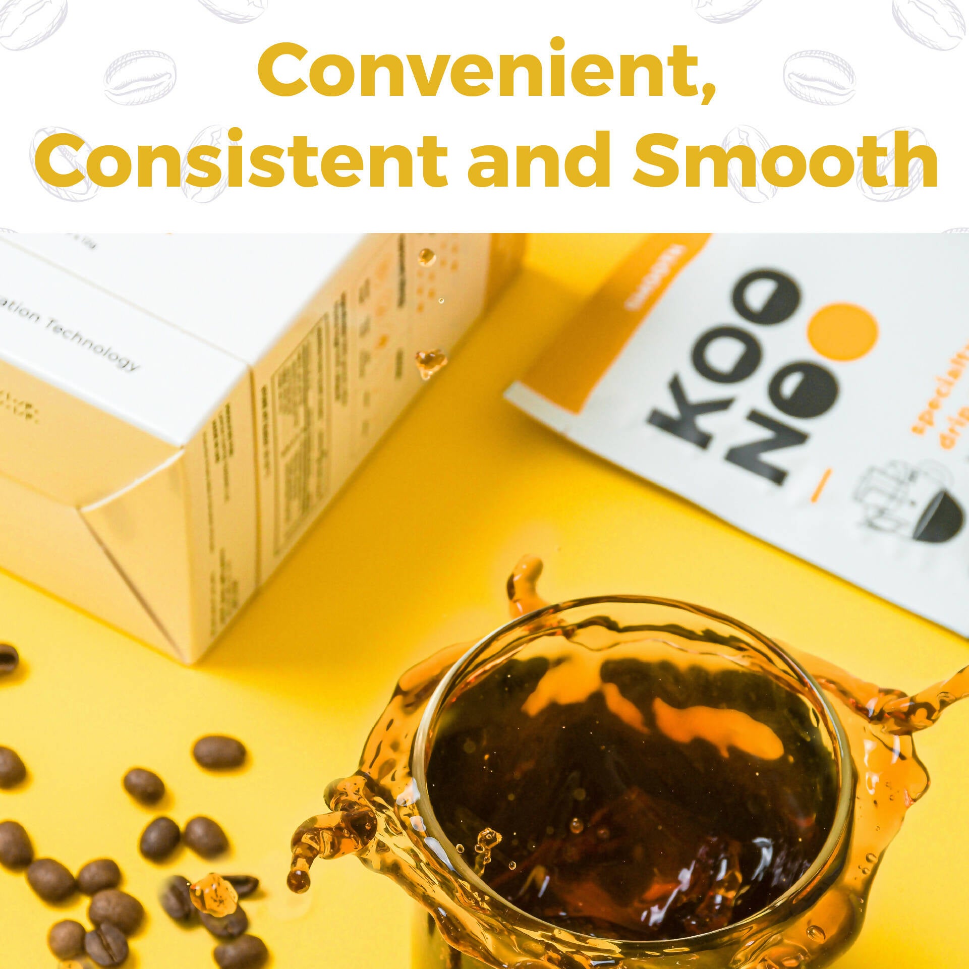 KOONOO Smooth | Medium Roast | 7 x 12g Sachets | Specialty Drip Coffee | Made in UAE - BeanBurds Koonoo