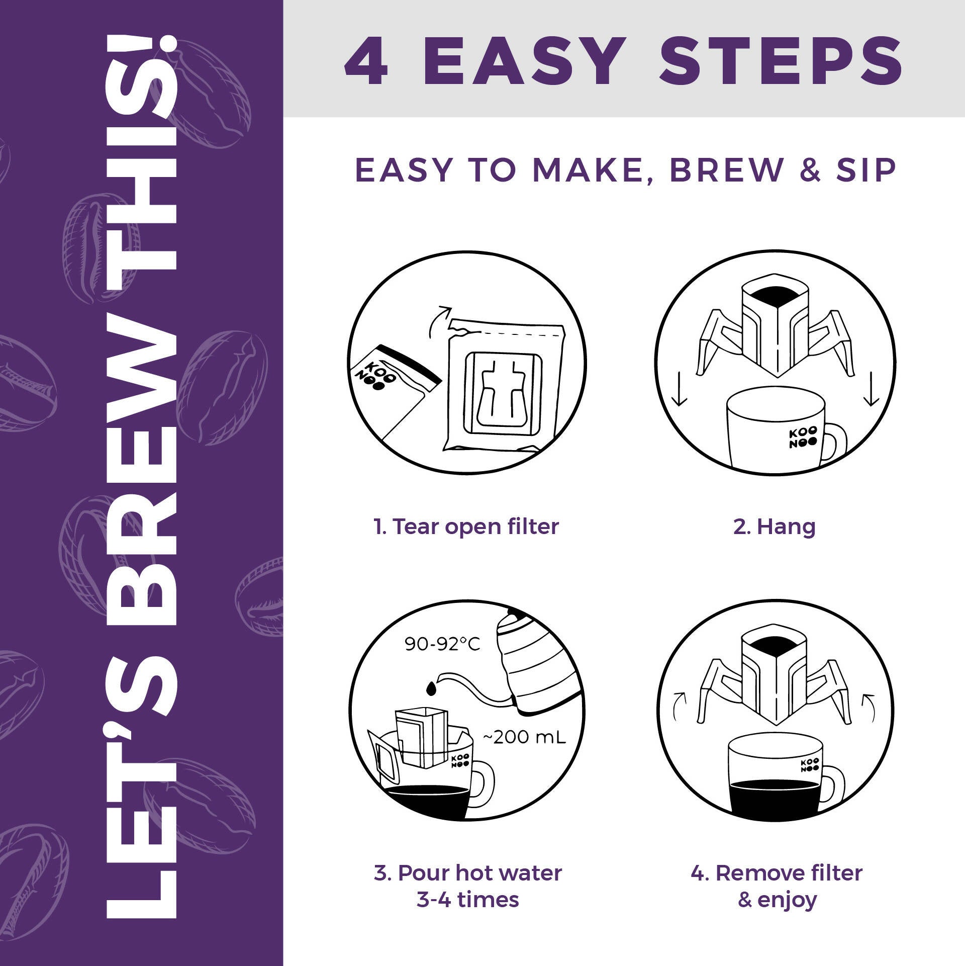 KOONOO Bold | Dark Roast | 7 x 12g Sachets | Specialty Drip Coffee | Made in UAE - BeanBurds Koonoo Default Title Specialty Coffee Drip Bags