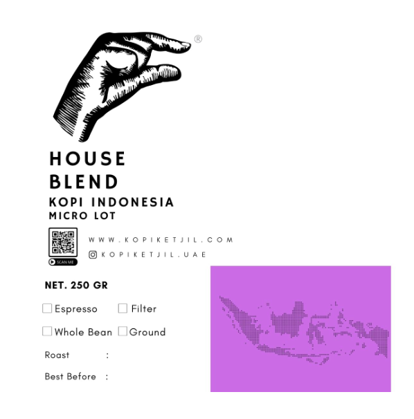 House Blend (80% arabica, 20% robusta) - BeanBurds Kopi Ketjil 250g (10 - 12 cups) / Whole beans Coffee Beans