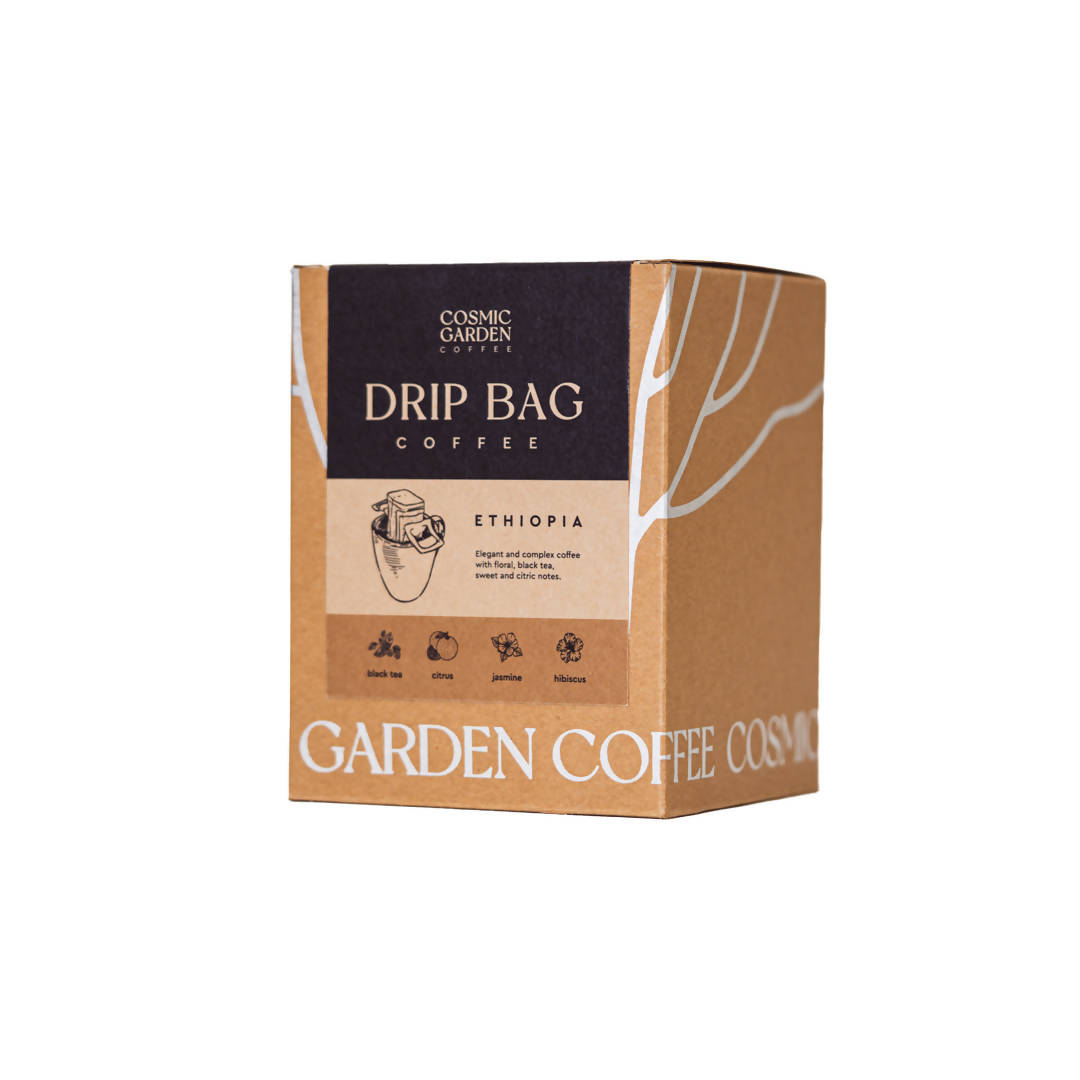 Ethiopia Drip Coffee Bags - BeanBurds Cosmic Garden Coffee Box of 8 Drip Bags