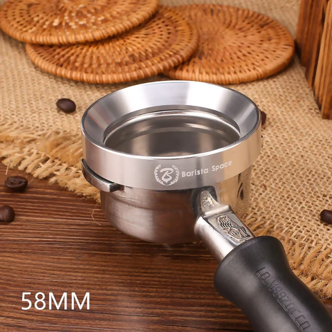 Barista Space Magnetic Dosing Funnel - BeanBurds Saraya Coffee 58mm Silver Dosing Funnel