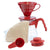 Hario V60 Pour Over Kit - dripper + server + filters - BeanBurds CoffeeDesk Red