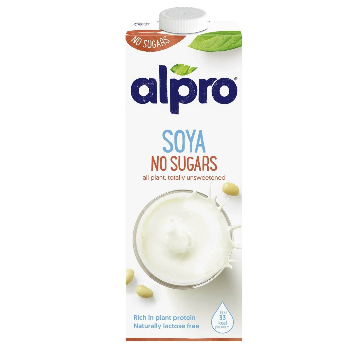 Alpro Unsweetened Soya Milk 1L - BeanBurds Organic Foods and Cafe Milk