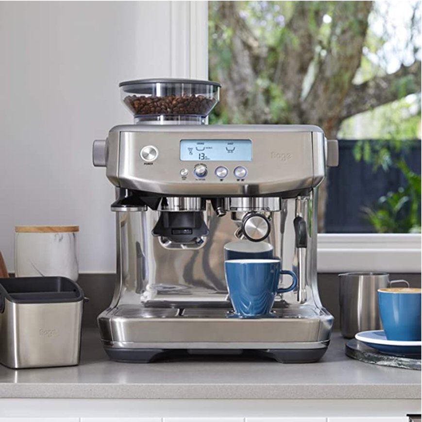 Sage - The Barista Pro - BeanBurds Breville Brushed Stainless Steel Coffee Machine